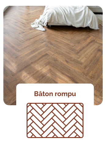 Calepinage parquet bâton rompu