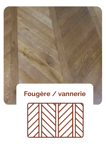 Calepinage parquet fougère vannerie