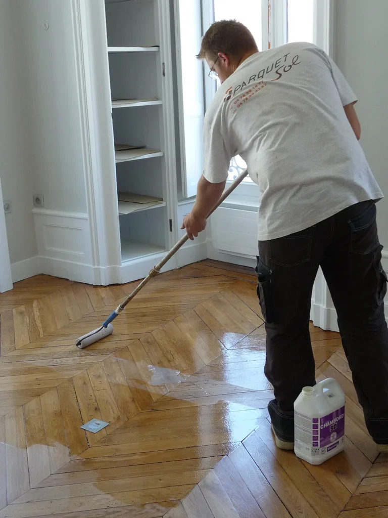 entretien parquet massif verni
