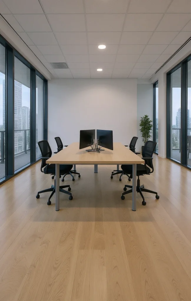 parquet massif bureau salle réunion