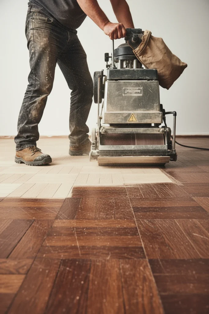 ponçage rénovation parquet